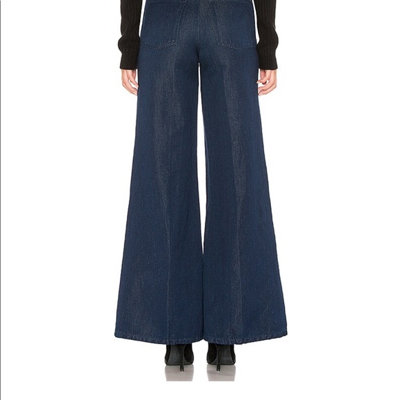 FREE PEOPLE Dark Denim Wide Legged Jeans NWOT - Picture 4 of 8
